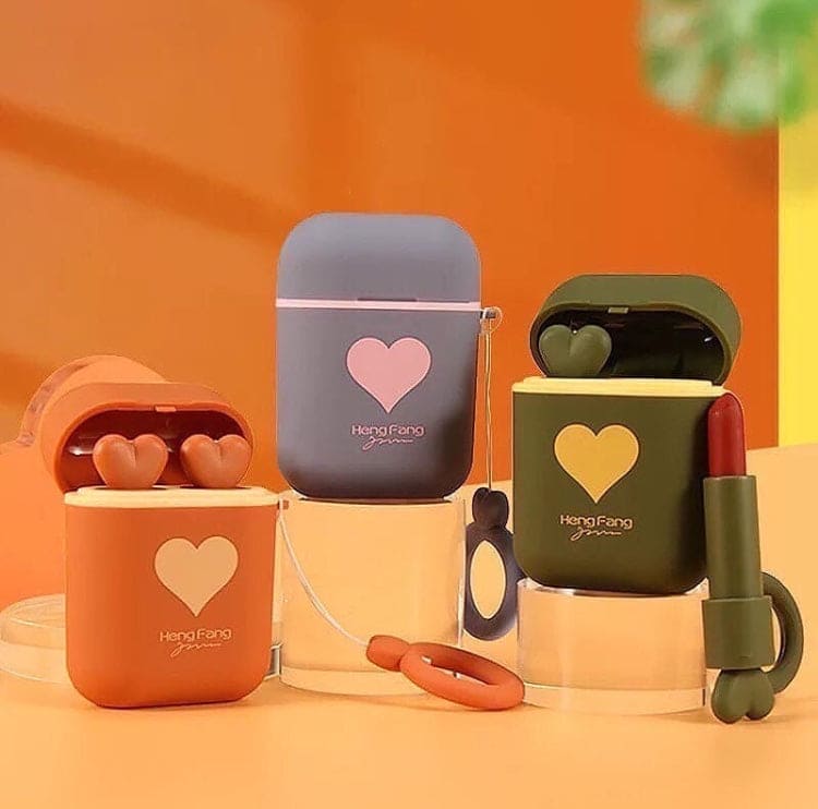 Heng Fang Airpods Lipsticks, 2 Colors Long Lasting Lipsticks, Cute Waterproof Matte Lipsticks Heng Fang Airpods Lipsticks, 2 Colors Long Lasting Lipsticks, Cute Waterproof Matte Lipsticks